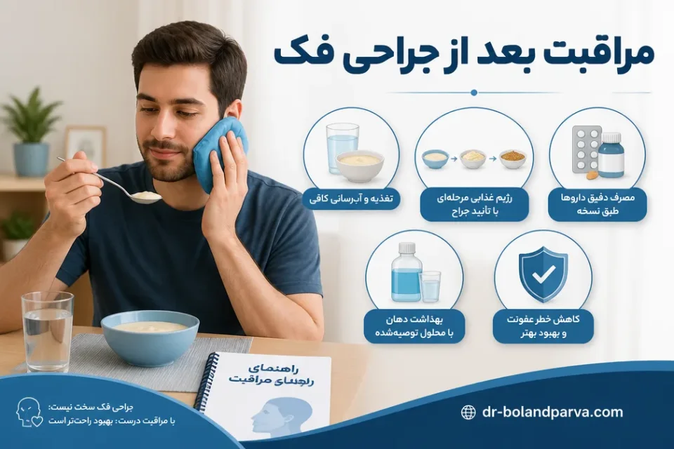 مراقبت بعد از جراحی فک — مراقبت و تغذیه نرم پس از جراحی فک