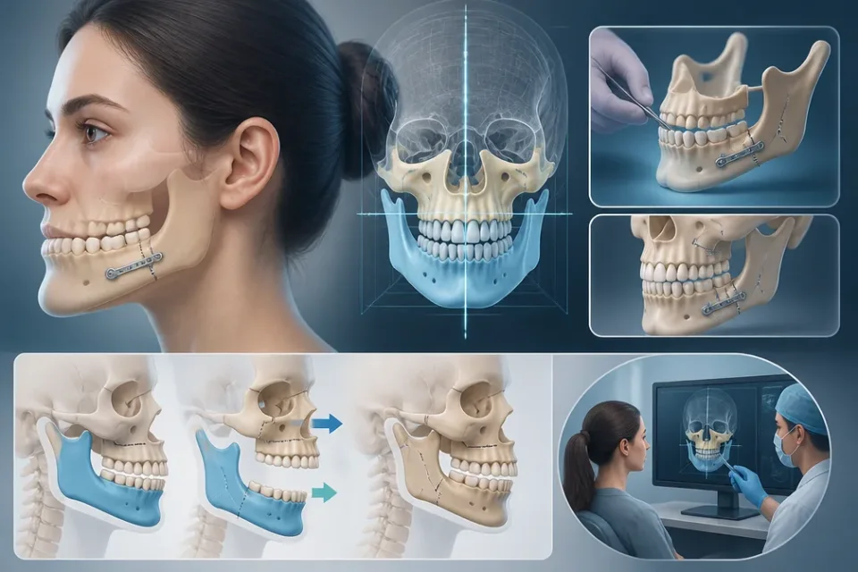 جراحی فک برای آندربایت شدید — برنامهریزی جراحی ارتوگناتیک برای اصلاح آندربایت اسکلتی